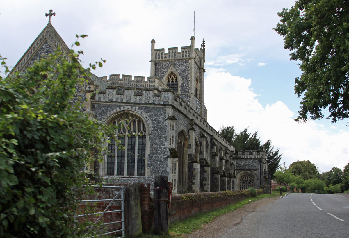 flinted Suffolk church in Stratford St Mary