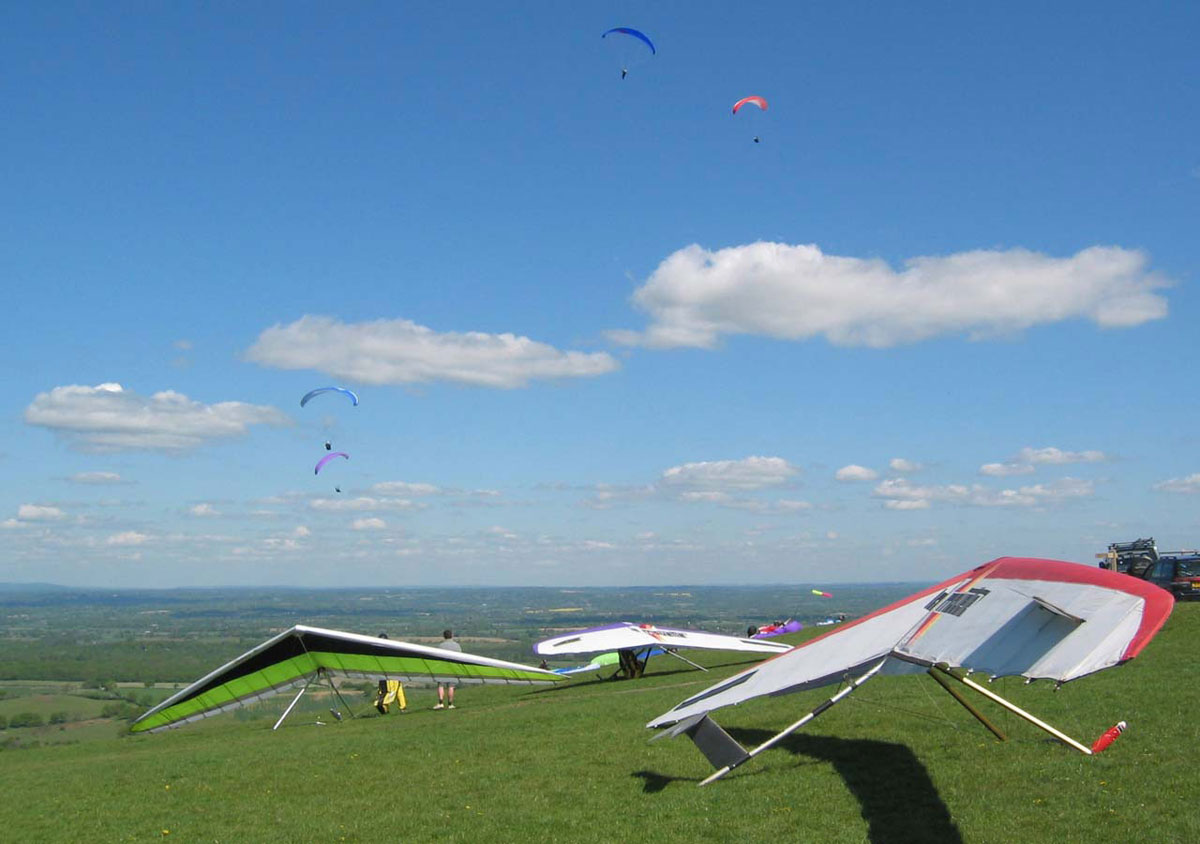 Sussex Downs hang gliders